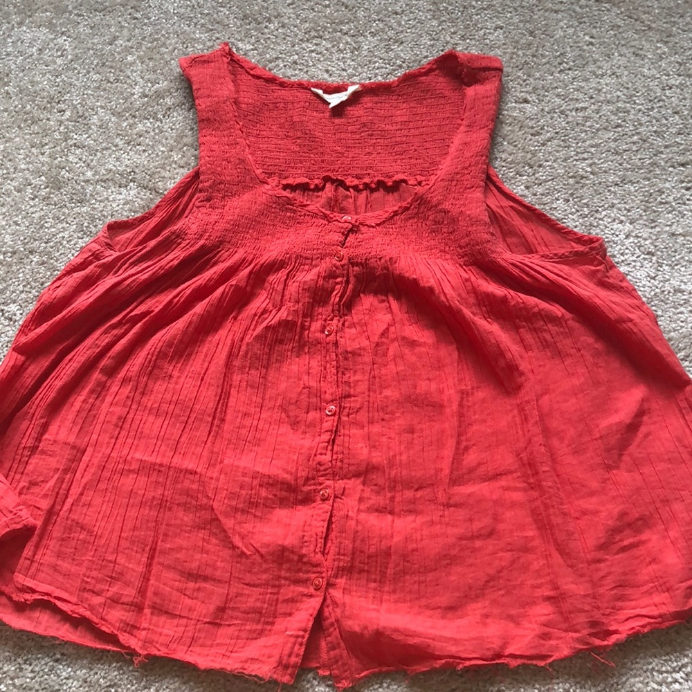 Boho inspired button down tank